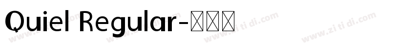Quiel Regular字体转换
